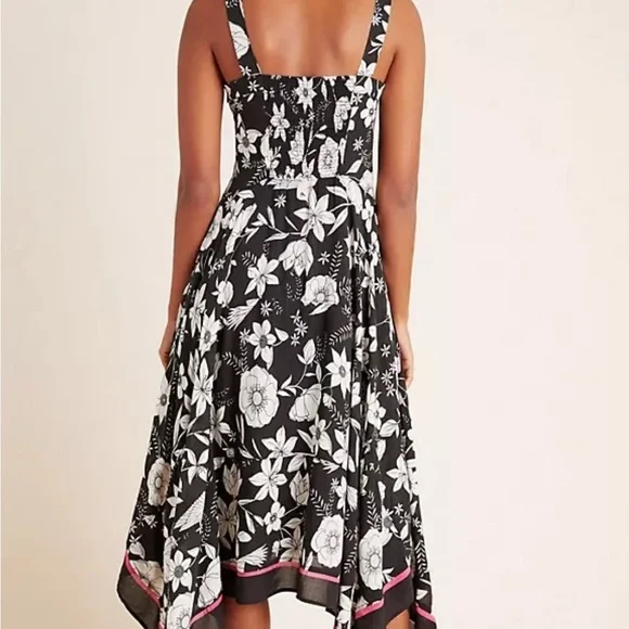 Anthropologie Black and White Asymmetrical Sundress - Picture 8 of 9